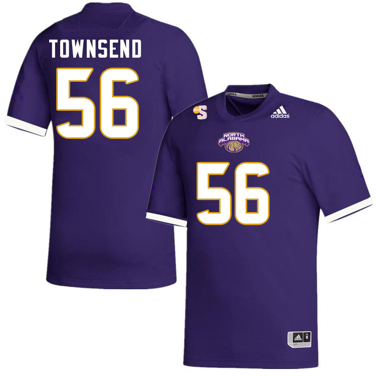 Men-Youth #56 Trenton Townsend North Alabama Lions 2023 College Football Jerseys Stitched-Purple